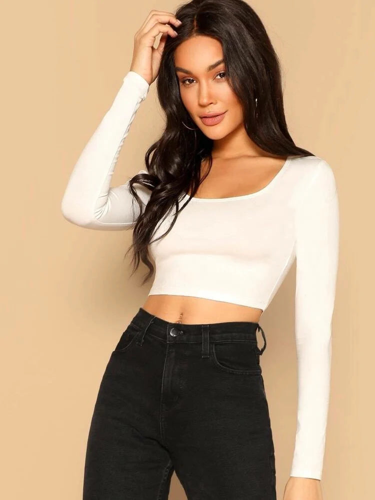 Pack of 3 Cotton Slim Fitted Crop Top